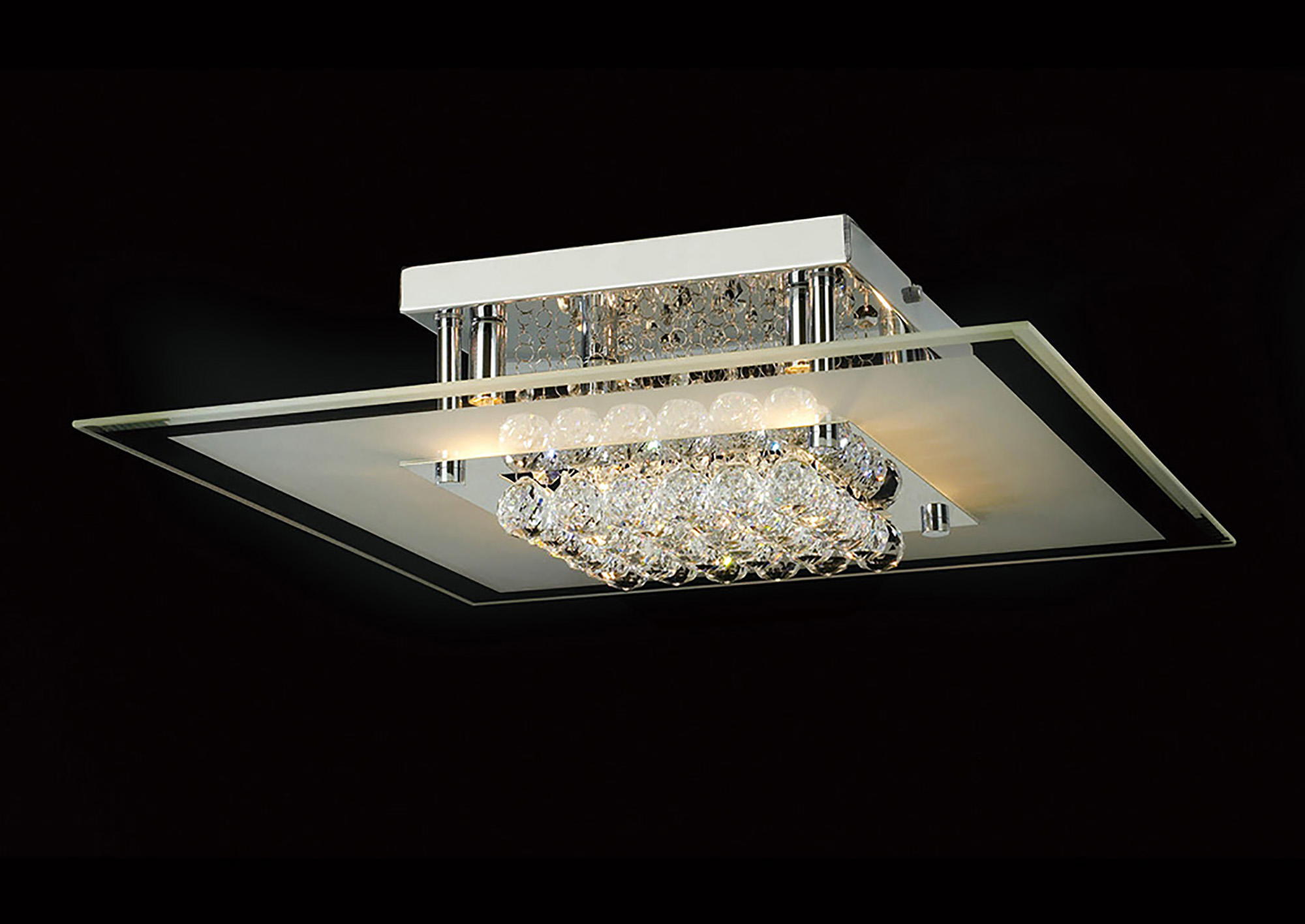 Delmar Crystal Ceiling Lights Diyas Ringed & Square Crystal Fittings Delmar Crystal Ceiling Lights Diyas Ringed & Square Crystal Fittings